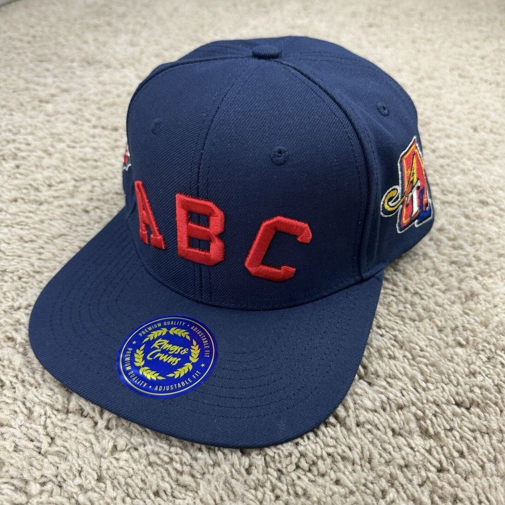 Atlanta Black Crackers Hat City Arch Logo Snapback Rings & Crwns NLB Side Patch
